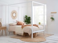 Birlea Mercia 5ft Kingsize White Wooden 4 Poster Bed Frame Thumbnail