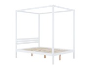 Birlea Mercia 4ft6 Double White Wooden 4 Poster Bed Frame Thumbnail