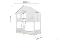 Birlea Safari 3ft Single White Wooden Bunk Bed Thumbnail