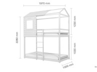 Birlea Adventure 3ft Single White Wooden Bunk Bed Thumbnail