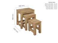 Birlea Compton Oak Finish Nest Of Tables Thumbnail