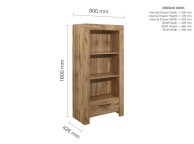 Birlea Compton Oak Finish Bookcase Thumbnail