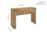 Birlea Compton Oak Finish 2 Drawer Console Table Thumbnail