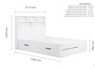 Birlea Alfie 5ft Kingsize White Storage Bed With Drawer Thumbnail