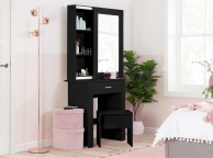 Birlea Evelyn Black Dressing Table With Sliding Mirror Thumbnail