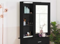 Birlea Evelyn Black Dressing Table With Sliding Mirror Thumbnail