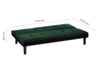 Birlea Aurora Green Velvet Fabric Sofa Bed Thumbnail