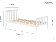 Birlea Oxford 3ft Single White Wooden Bed Frame Thumbnail