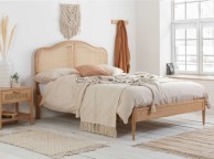 Birlea Leonie Oak And Rattan 4ft6 Double Bed Frame Thumbnail