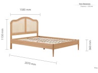 Birlea Leonie Oak And Rattan 5ft Kingsize Bed Frame Thumbnail