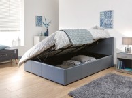 GFW Side Lift Ottoman 5ft Kingsize Grey Faux Leather Bed Frame Thumbnail