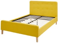 GFW Ashbourne 4ft6 Double Mustard Fabric Bed Frame Thumbnail