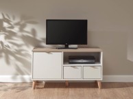 GFW Alma Small TV Unit in White And Oak Thumbnail