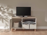 GFW Alma Small TV Unit in White And Oak Thumbnail