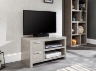 GFW Bloc 2 Drawer TV Unit In Concrete Grey Thumbnail