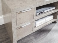 GFW Bloc 2 Drawer TV Unit In Concrete Grey Thumbnail