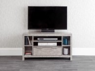 GFW Bloc Corner TV Unit In Concrete Grey Thumbnail