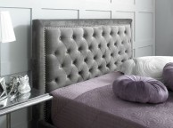 Limelight Rhea 4ft6 Double Plush Silver Velvet Fabric Bed Frame Thumbnail