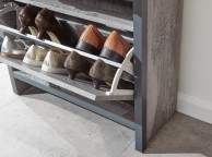 GFW Boston 2 Tier 1 Drawer Shoe Cabinet In Grey Thumbnail