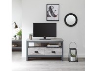 GFW Boston Corner TV Unit In Grey Thumbnail