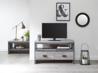 GFW Boston Corner TV Unit In Grey Thumbnail