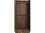 GFW Catania 2 Door 1 Drawer Wardrobe In Royal Walnut Thumbnail