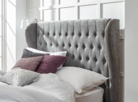 GFW Dakota 5ft Kingsize Grace Pewter Upholstered Fabric Ottoman Bed Frame Thumbnail