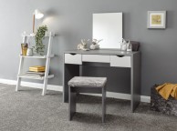 GFW Elizabeth Dressing Table Set In Grey And White Thumbnail