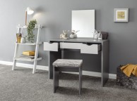 GFW Elizabeth Dressing Table Set In Grey And White Thumbnail