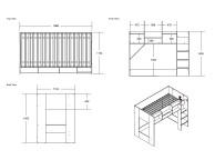 Flair Furnishings Wizard L Shape Bunk Bed In White Thumbnail