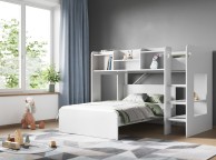 Flair Furnishings Wizard L Shape Triple Sleeper Bunk Bed In White Thumbnail