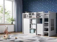 Flair Furnishings Wizard Junior White High Sleeper Workstation Thumbnail