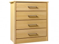 Kingstown Serena Oak 4 Drawer Large Chest of Drawers Thumbnail