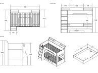 Flair Furnishings Flick Grey Bunk Bed Thumbnail