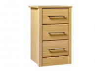 Kingstown Serena Oak 3 Drawer Narrow Chest of Drawers Bedside Thumbnail