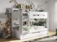 Flair Furnishings Interstellar White Bunk Bed With Trundle Thumbnail