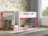 Flair Furnishings Charlie Mid Sleeper Bed Set In White Thumbnail
