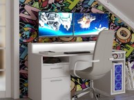 Flair Furnishings Power Z Gaming Desk In White Thumbnail