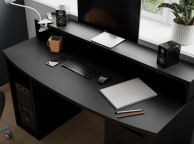 Flair Furnishings Power Z Compact Gaming Desk In Black Thumbnail