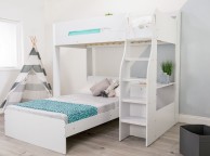 Flair Furnishings Cosmic White L Shaped Triple Sleeper Bunk Bed Thumbnail