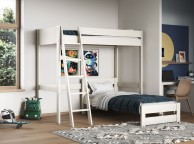 Noomi Tera White Wooden L Shaped Highsleeper Bunk Bed (Single) Thumbnail