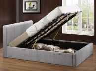 Birlea Brooklyn Grey Fabric 5ft Kingsize Ottoman Bed Frame Thumbnail