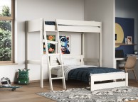 Noomi Tera White Wooden L Shaped Highsleeper Bunk Bed (With Small Double) Thumbnail