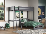 Noomi Tera Grey Wooden L Shaped Highsleeper Bunk Bed (Single) Thumbnail