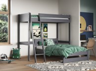 Noomi Tera Grey Wooden L Shaped Highsleeper Bunk Bed (With Small Double) Thumbnail