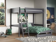 Noomi Tera Grey Wooden Small Double L Shaped Highsleeper Bunk Bed (With Small Double) Thumbnail