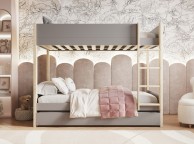 Noomi Tipo Grey Wooden Bunk Bed With Trundle Thumbnail