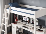 Noomi Tera White Wooden Gaming Highsleeper Bed Thumbnail