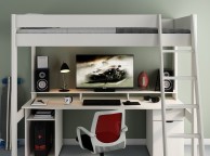 Noomi Tera White Wooden Gaming Highsleeper Bed Thumbnail