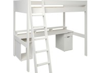 Noomi Tera White Wooden Small Double Gaming Highsleeper Bed Thumbnail